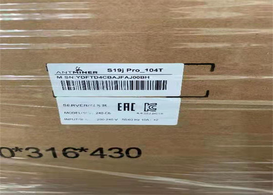 Ethernet asiatiche Bitmain Antminatore S19 pro 3250W BTC ha usato la macchina d'estrazione